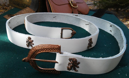 16th Century Lion Belt, White - FB137